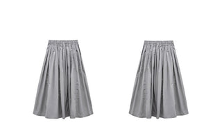 white elastic skirt