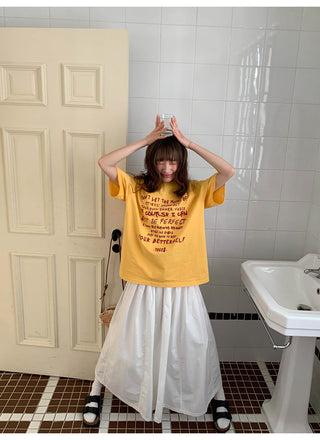 white elastic skirt