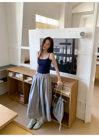white elastic skirt