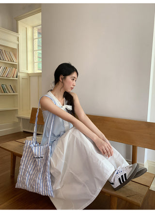 white elastic skirt