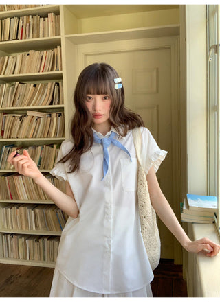 white elastic skirt