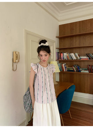 white elastic skirt