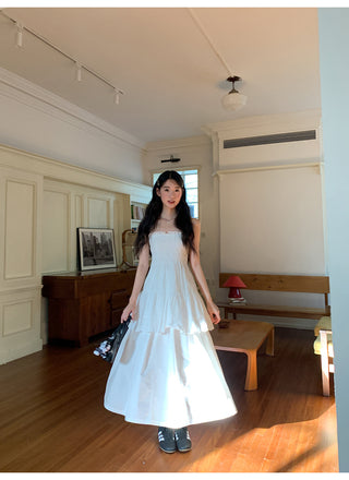 white elastic skirt