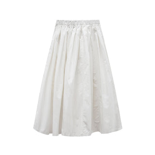 white elastic skirt
