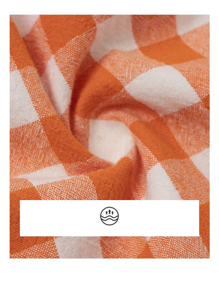 orange plaid skirt