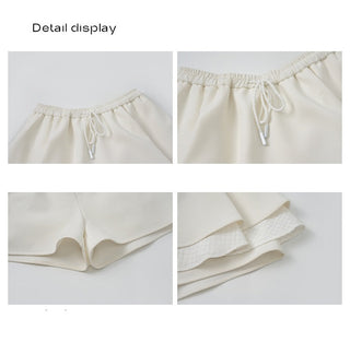 drawstring white skirt