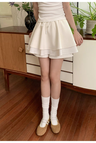 drawstring white skirt