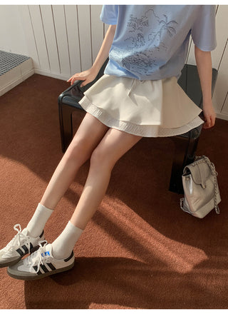 drawstring white skirt