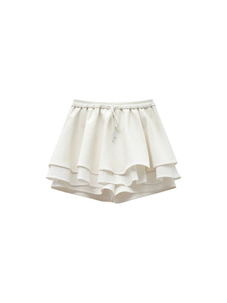 drawstring white skirt