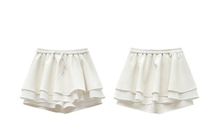 drawstring white skirt