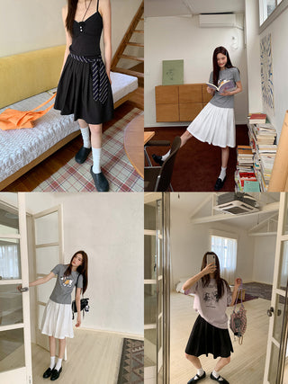 fluffy A-line skirt