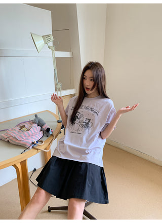 fluffy A-line skirt