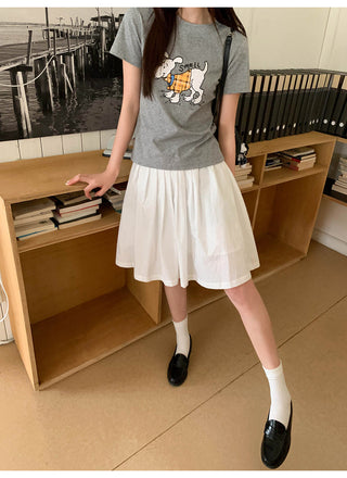 fluffy A-line skirt