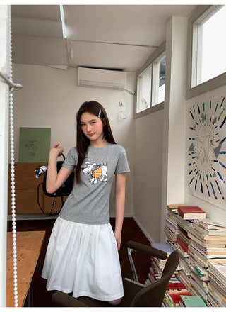 fluffy A-line skirt