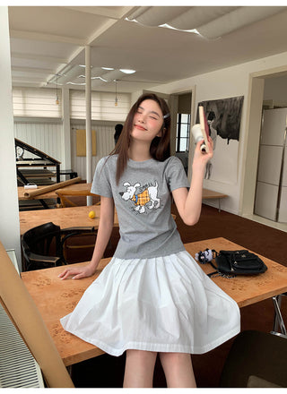 fluffy A-line skirt