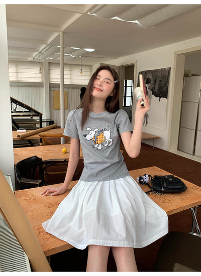 fluffy A-line skirt