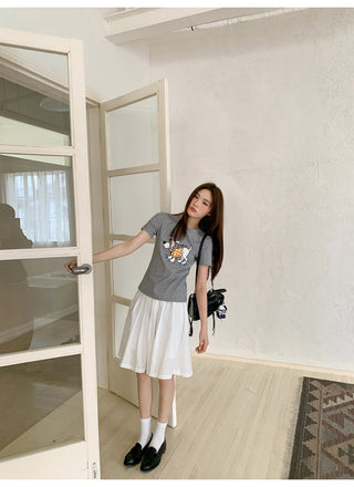 fluffy A-line skirt