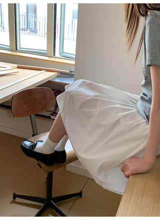 fluffy A-line skirt