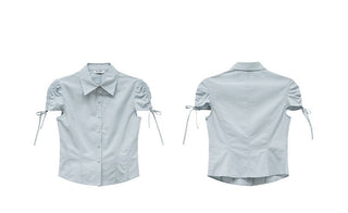 drawstring lace shirt