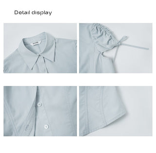 drawstring lace shirt