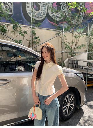 drawstring lace shirt