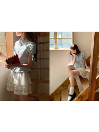 drawstring lace shirt