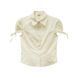drawstring lace shirt