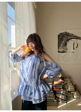 off-shoulder ruffle