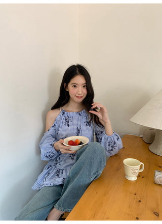 off-shoulder ruffle