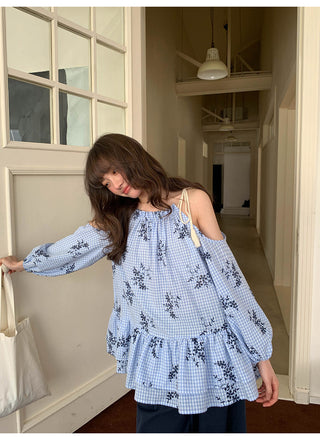 off-shoulder ruffle