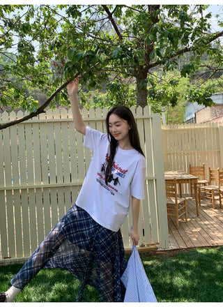 penguin print tee