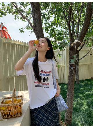 penguin print tee