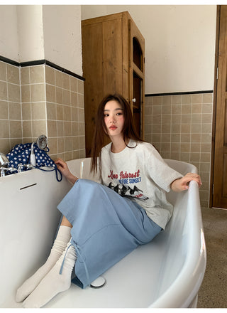 penguin print tee