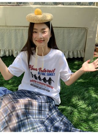 penguin print tee