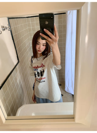 penguin print tee