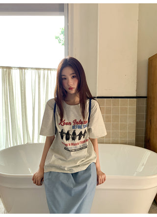 penguin print tee