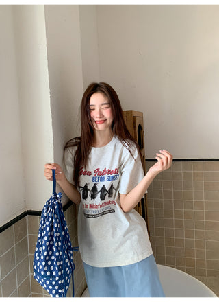 penguin print tee