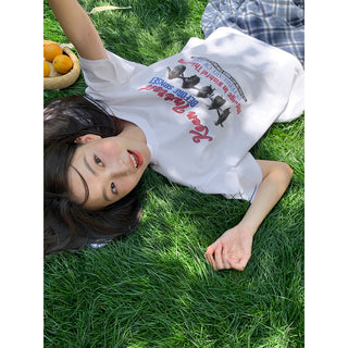 penguin print tee