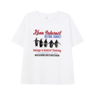 penguin print tee