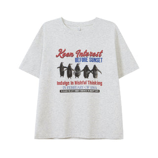 penguin print tee