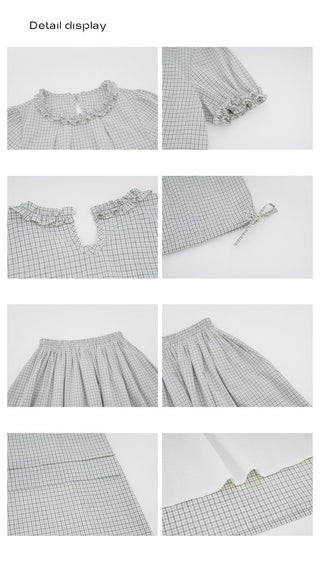 plaid skirt set