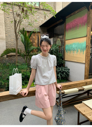 plaid skirt set