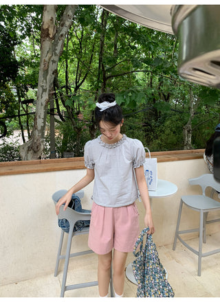 plaid skirt set