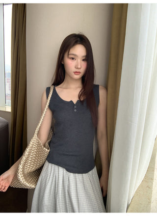 plaid skirt set