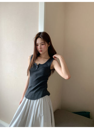 plaid skirt set
