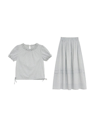 plaid skirt set