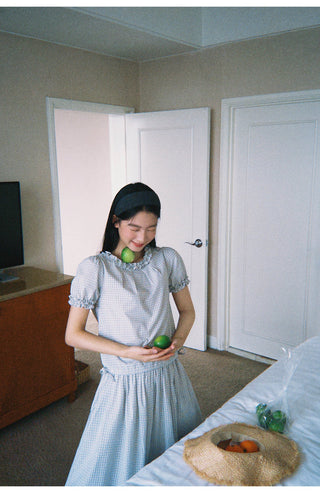 plaid skirt set
