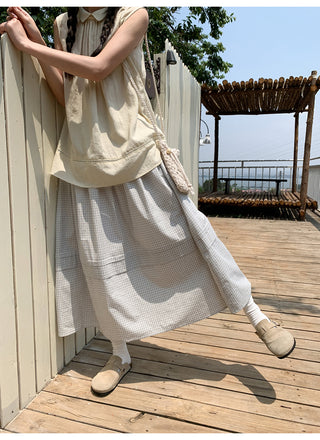 plaid skirt set
