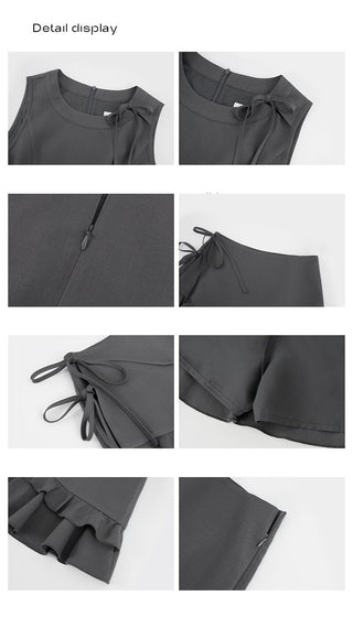 ruffle vest set