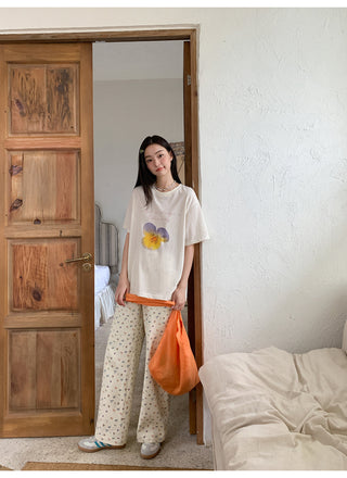 graffiti casual pants